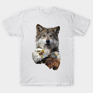 Wolf and raptors T-Shirt